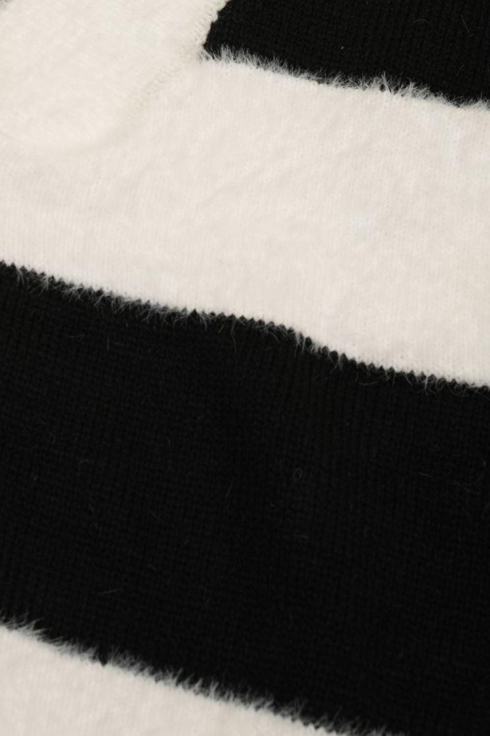 Black and White Striped Collared Sweater - Image 8