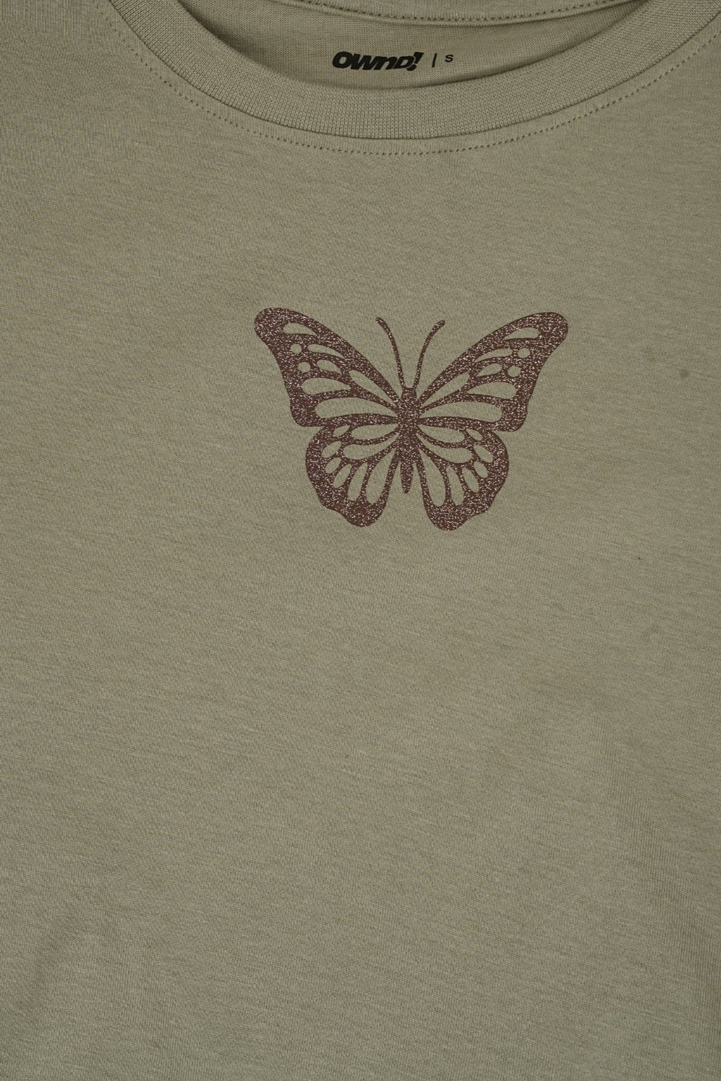 Womens Green Butterfly Graphic T-Shirt - Image 8