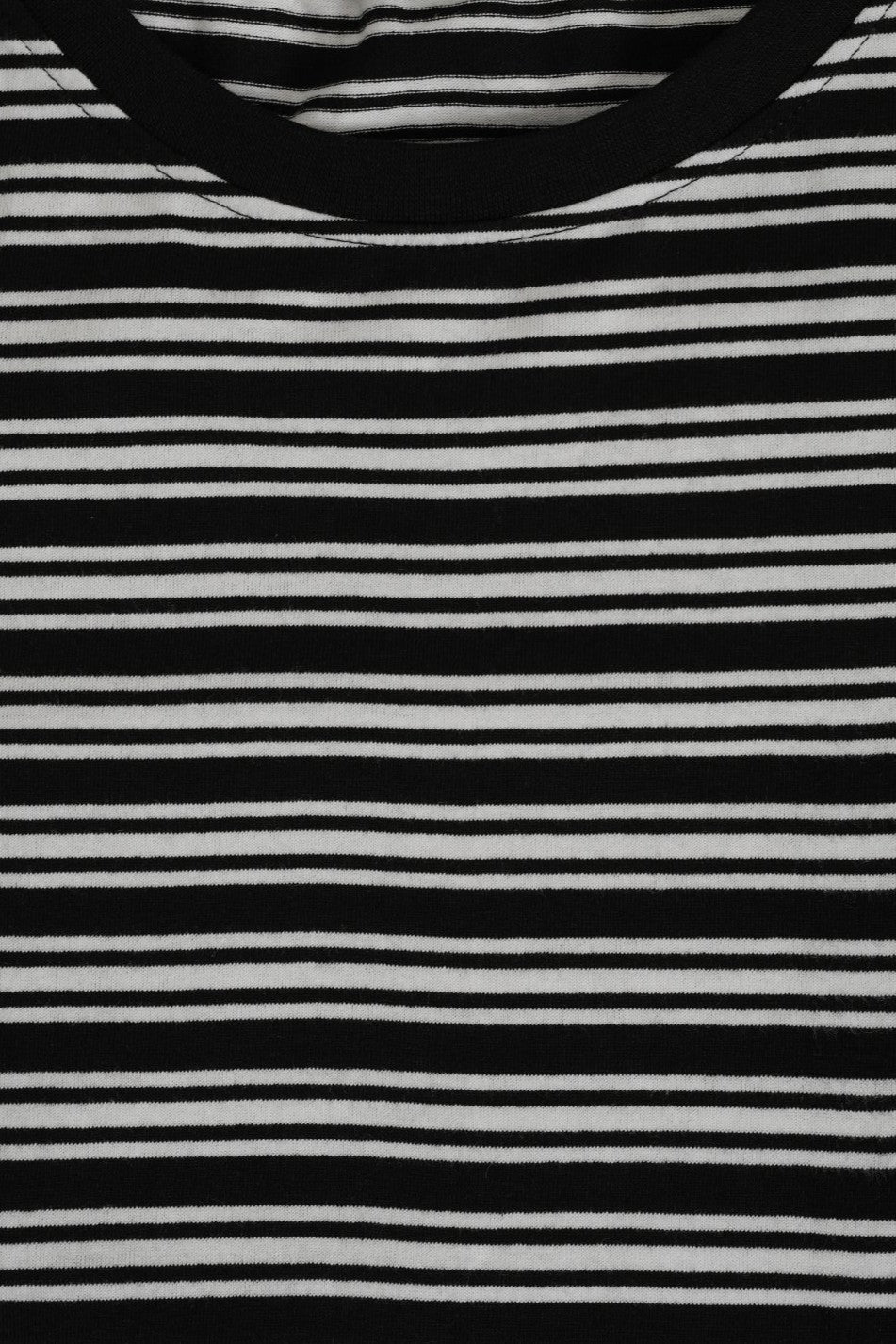 Womens Black and White Striped Ribbed T-Shirt - Image 8