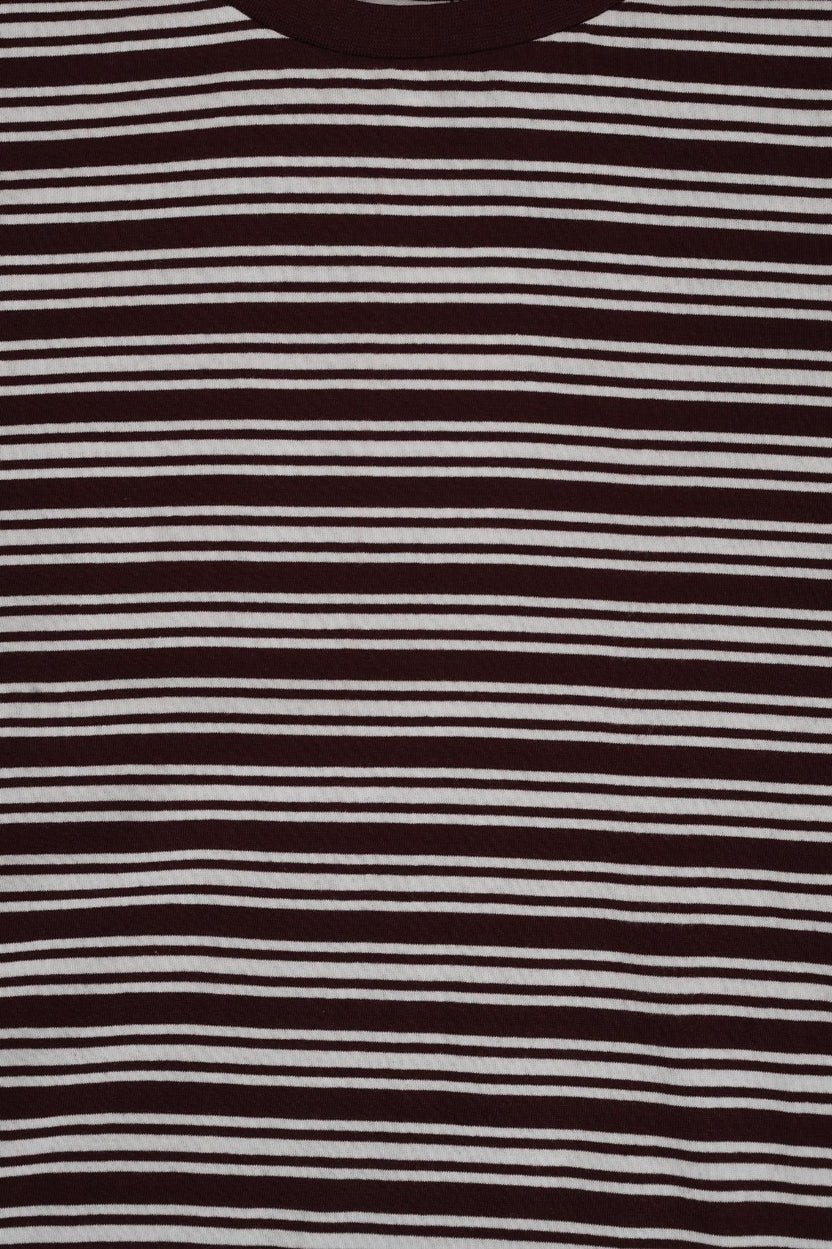 Womens Brown and White Striped Ribbed T-Shirt - Image 8