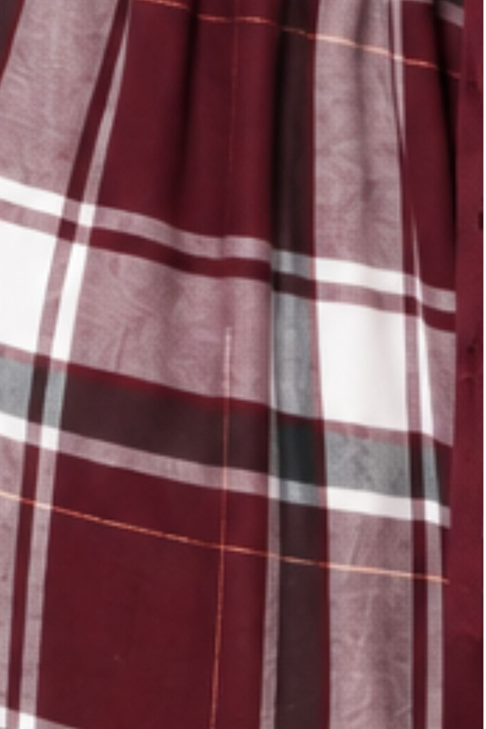 Maroon Checked Viscose Women Relaxed Fit Pyjamas - Image 8