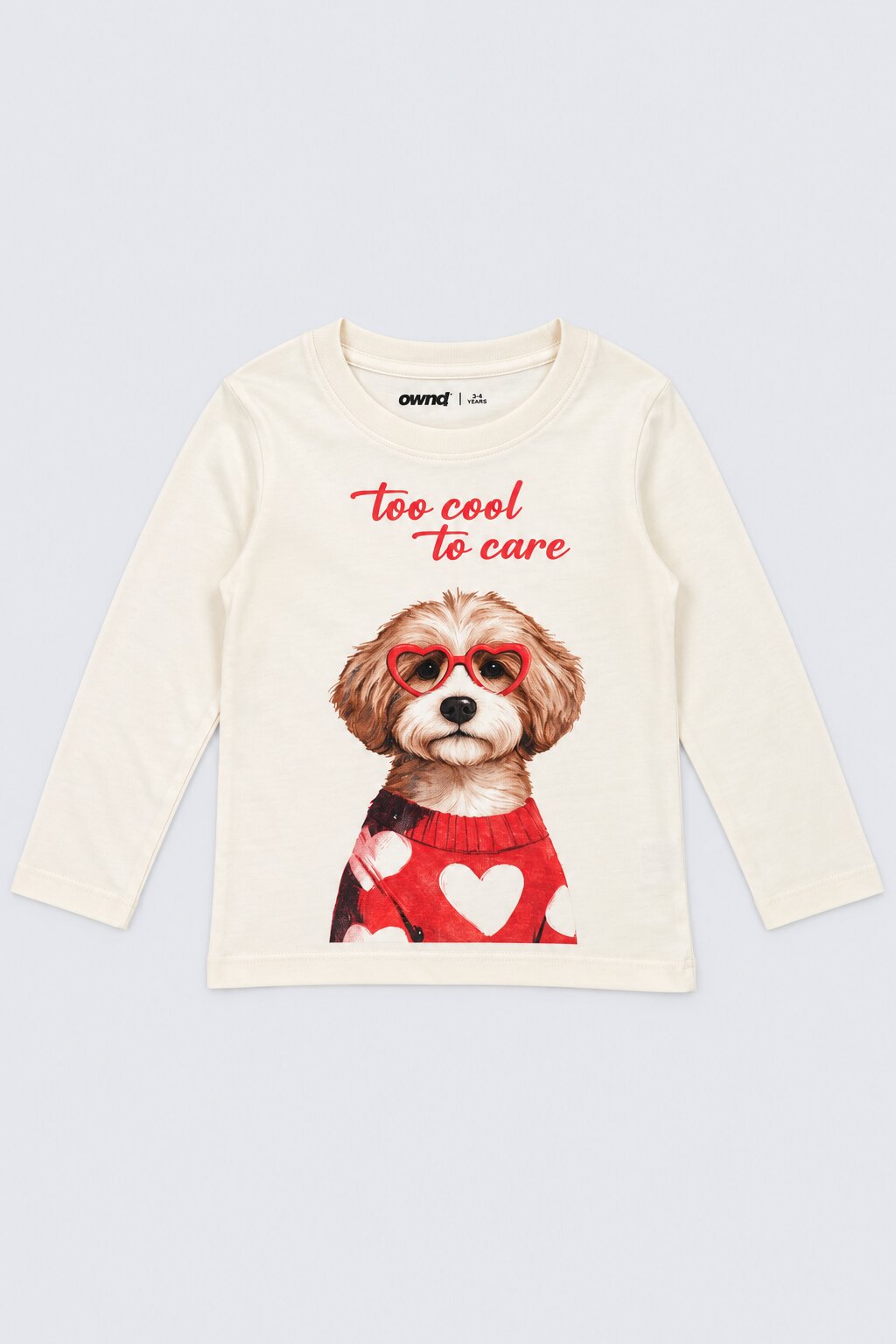 Girls Off White Dog Graphic T-Shirt - Image 2