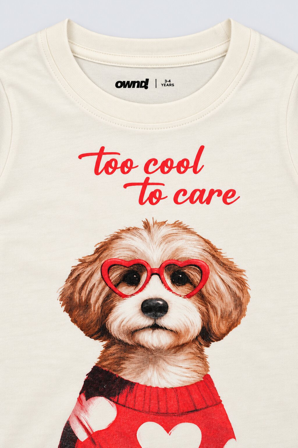 Girls Off White Dog Graphic T-Shirt - Image 6