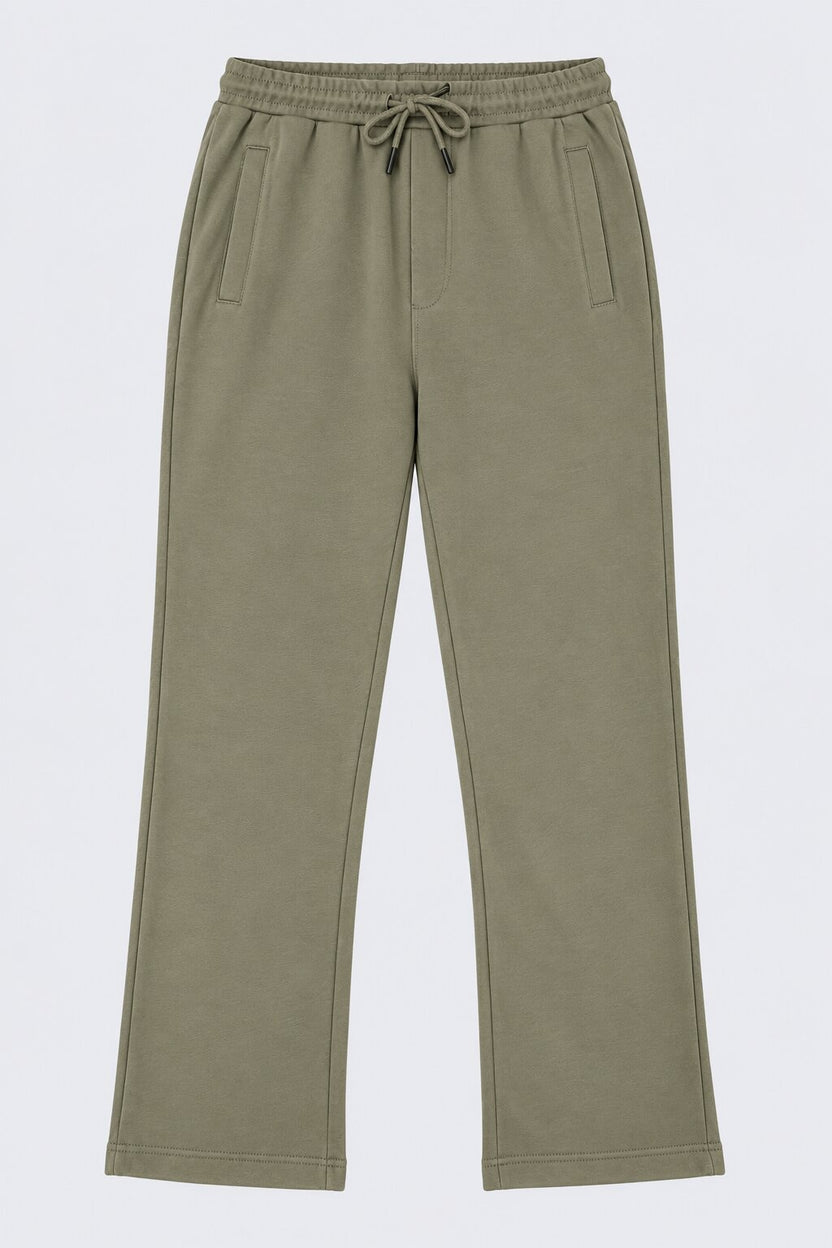 Mens Olive Relaxed Fit Joggers - Image 7
