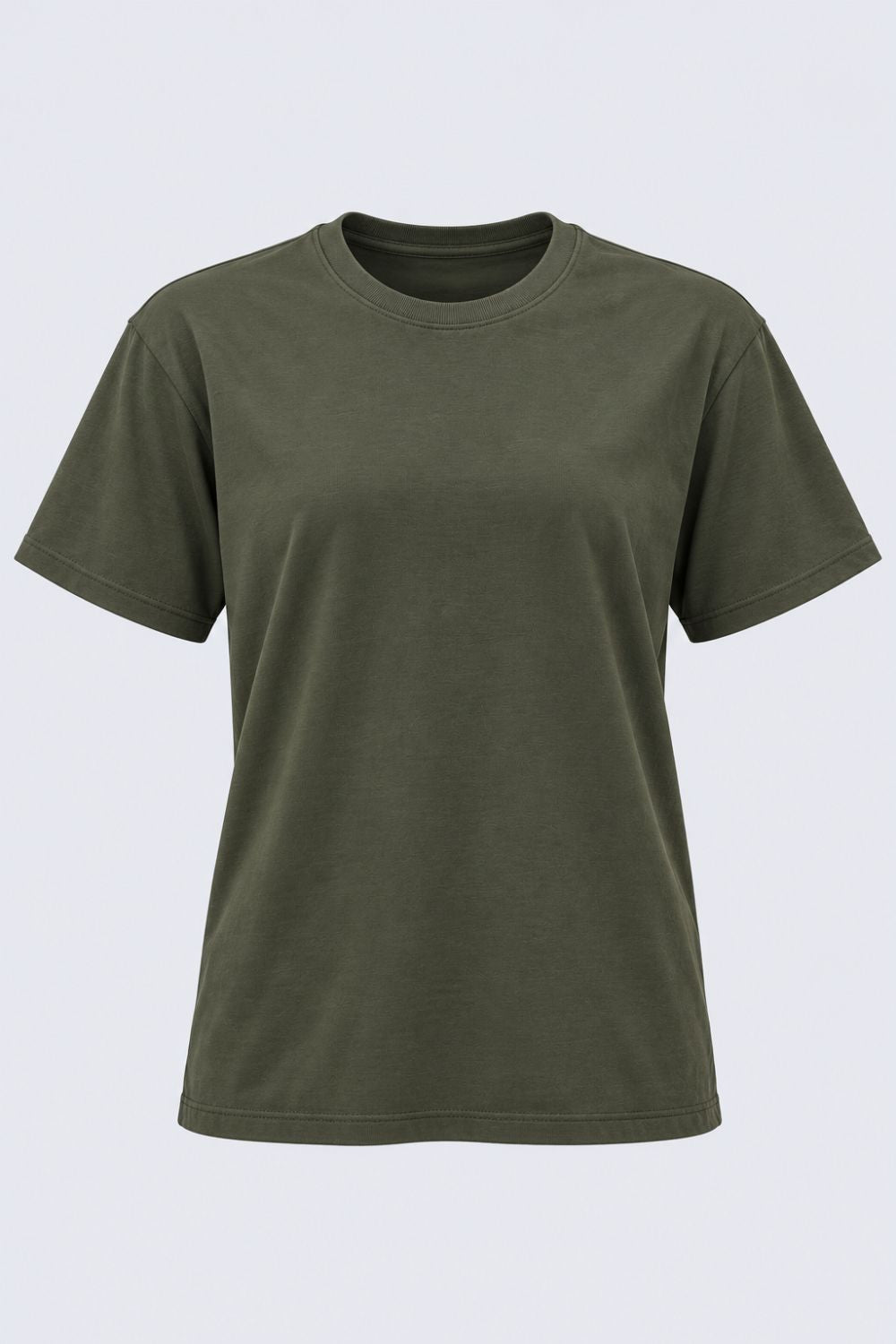 Mens Dark Green Cotton Regular Fit T-Shirt - Image 7