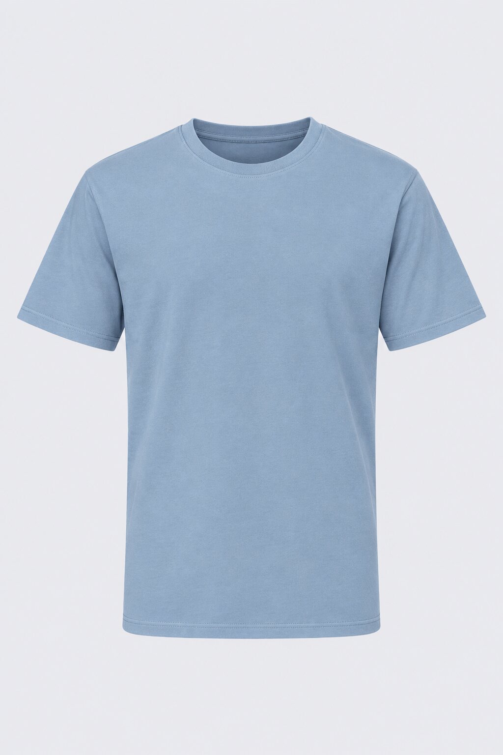 Mens Light Blue Cotton Regular Fit T-Shirt - Image 7