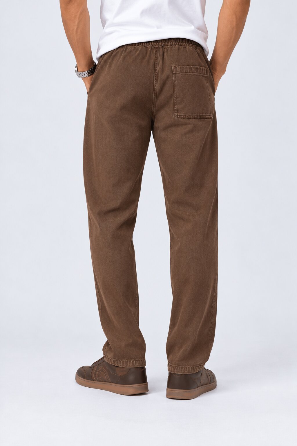 Mens Chocolate Regular Fit Jeans - Image 5