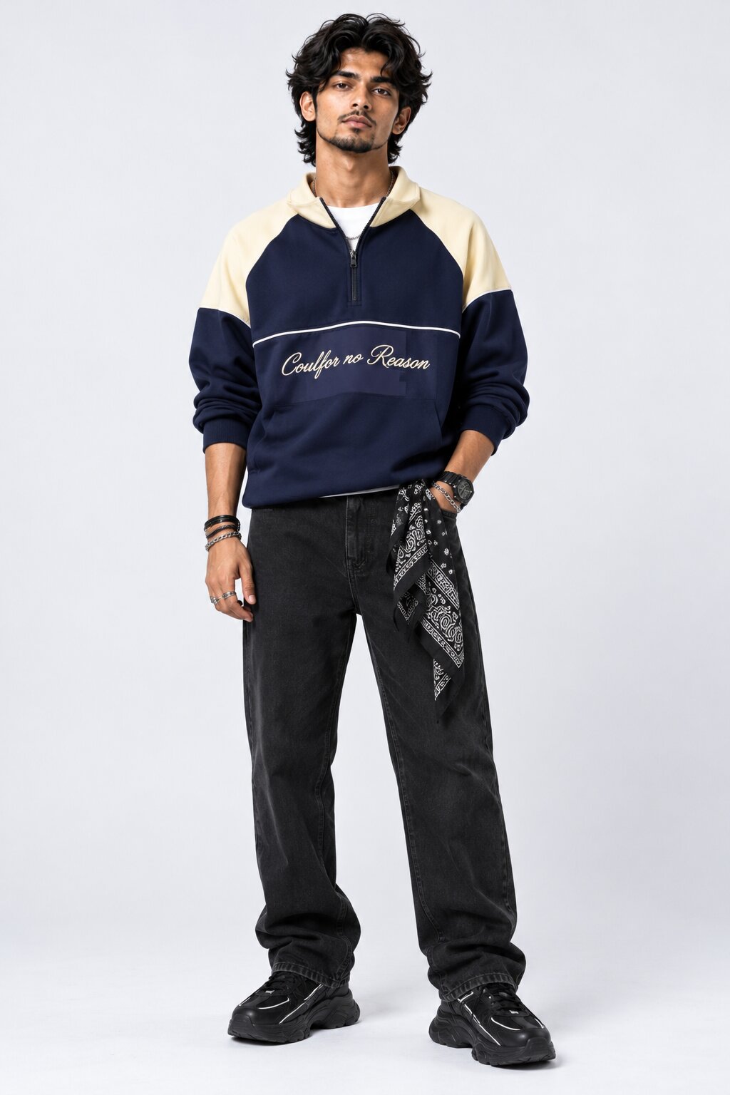 Mens Black Regular Fit Jeans - Image 6