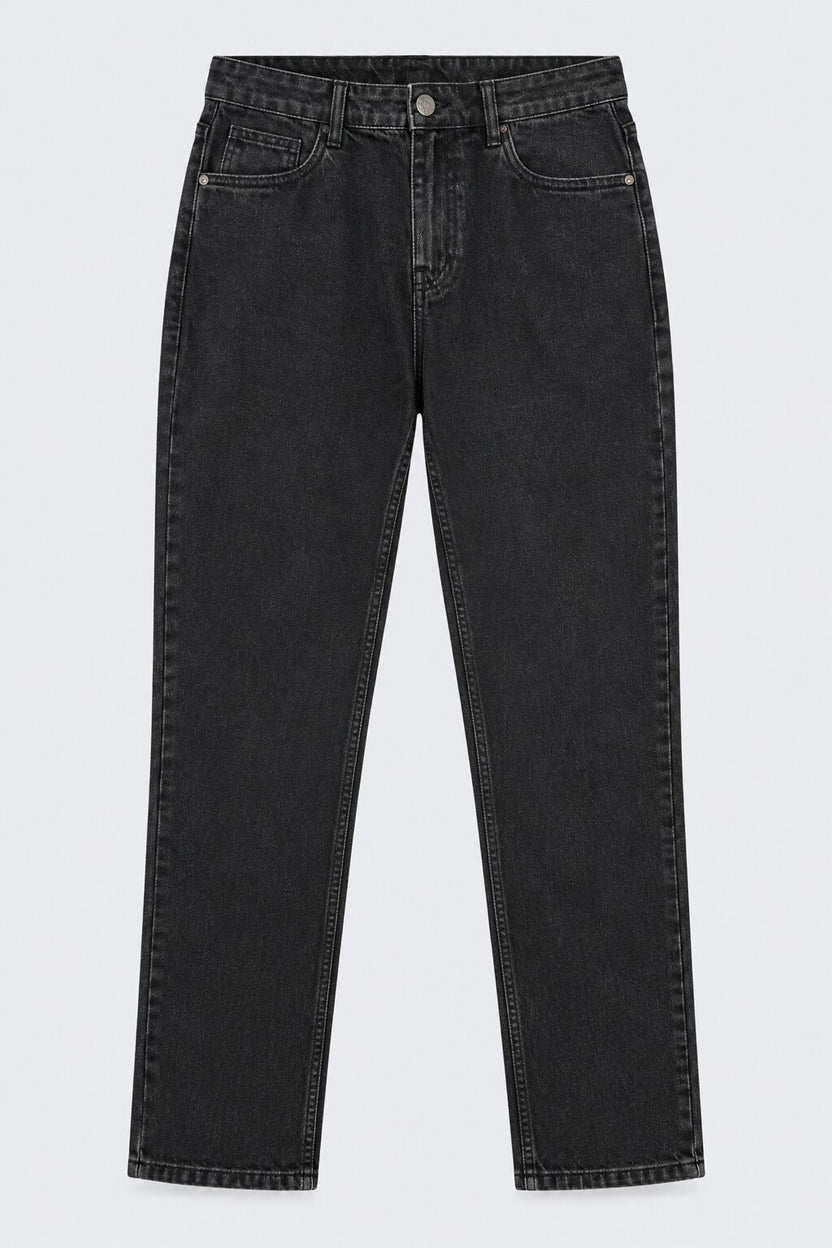 Mens Black Regular Fit Jeans - Image 7