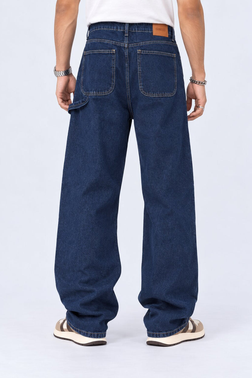 Mens Navy Carpenter Fit Jeans - Image 5
