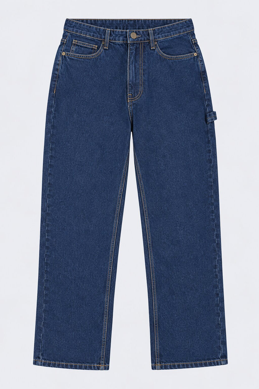 Mens Navy Carpenter Fit Jeans - Image 7