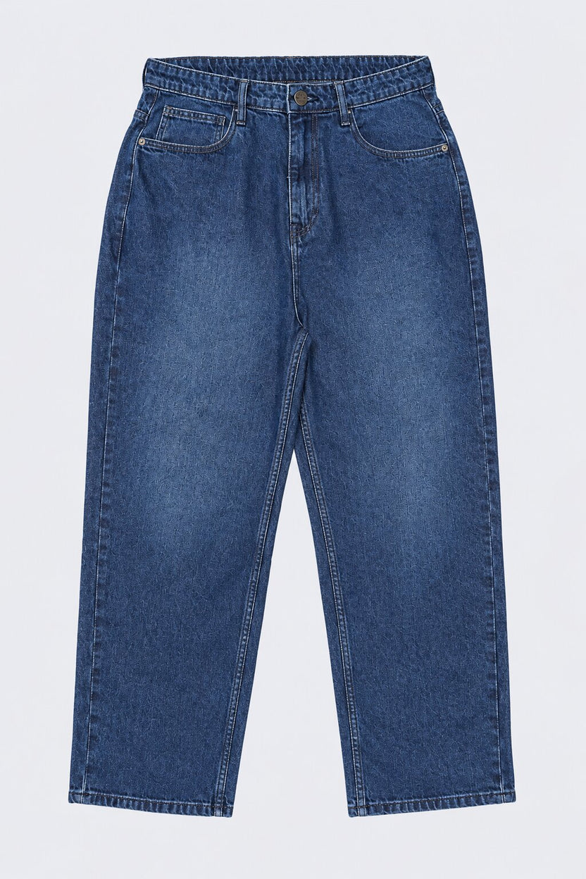 Mens Navy Baggy Fit Jeans With 5 Pocket - Image 7