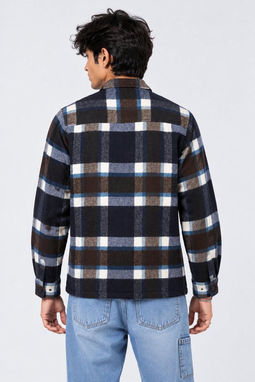 Mens Navy Wear Regular Fit Shaket - Image 5