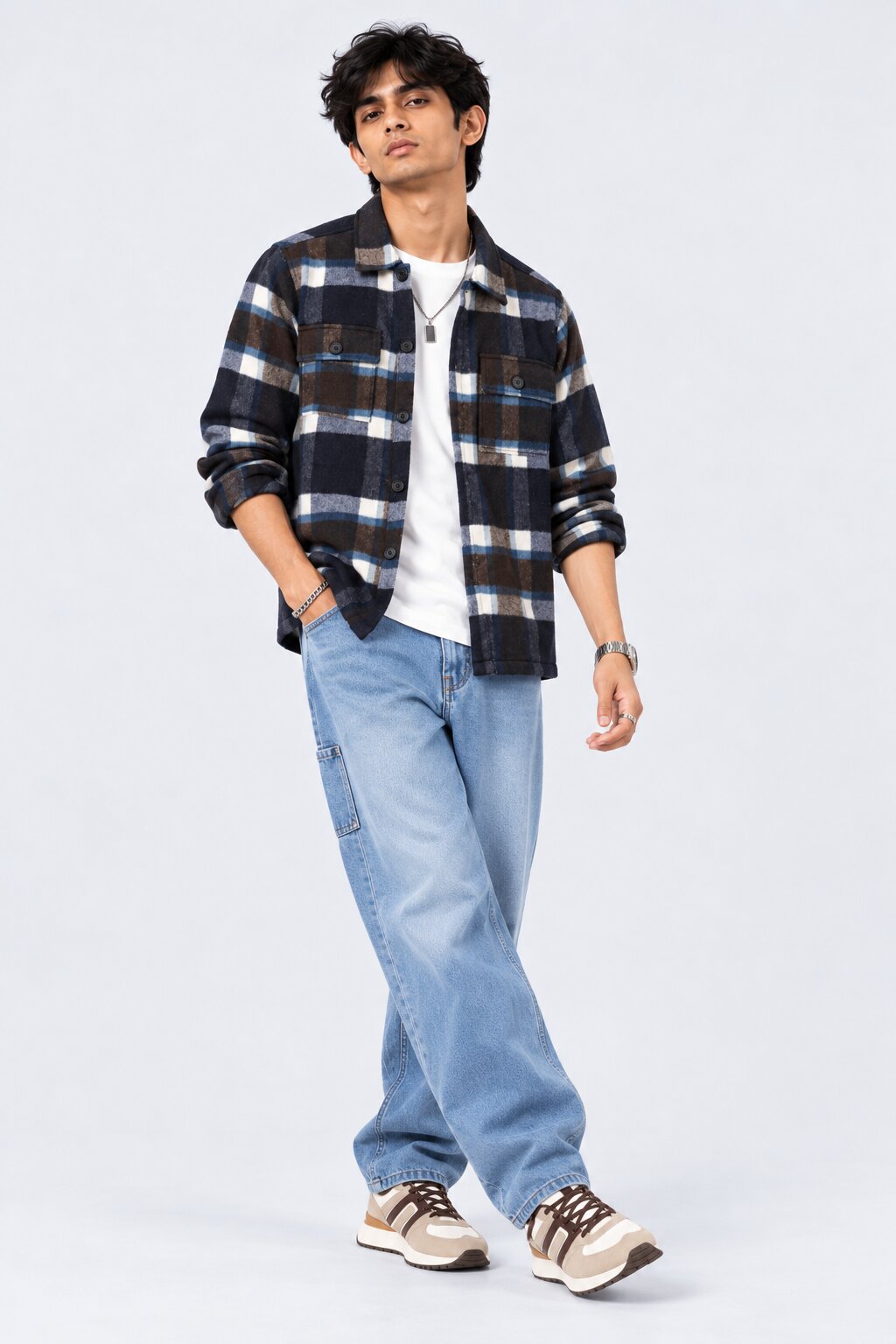Mens Navy Wear Regular Fit Shaket - Image 6