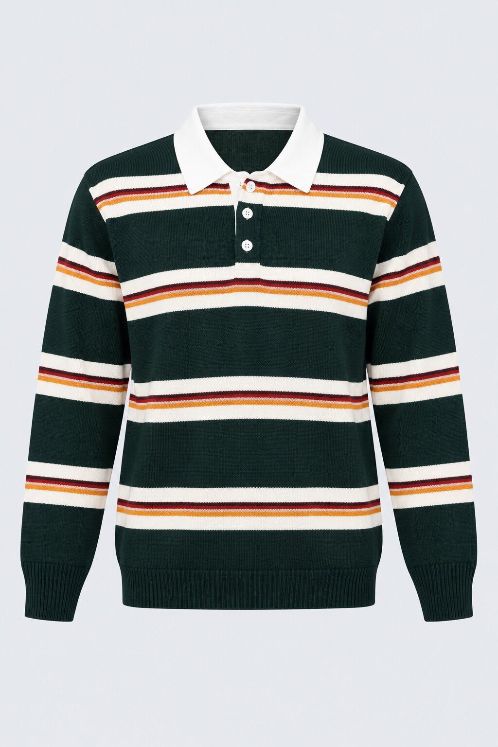 Mens Green Stripes Regular Fit Sweatshirt - Image 7