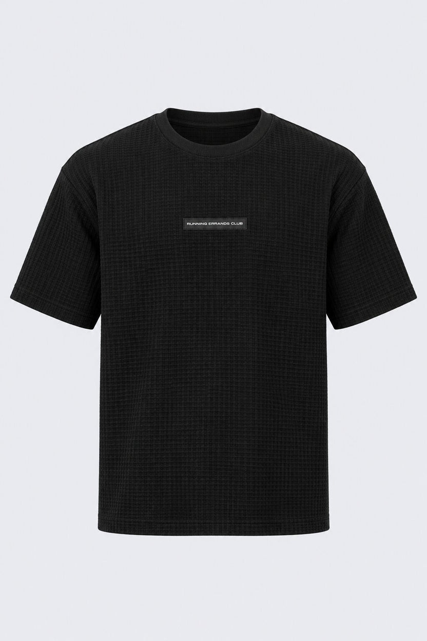 Mens Black Cotton Blend Regular Fit T-Shirt - Image 7
