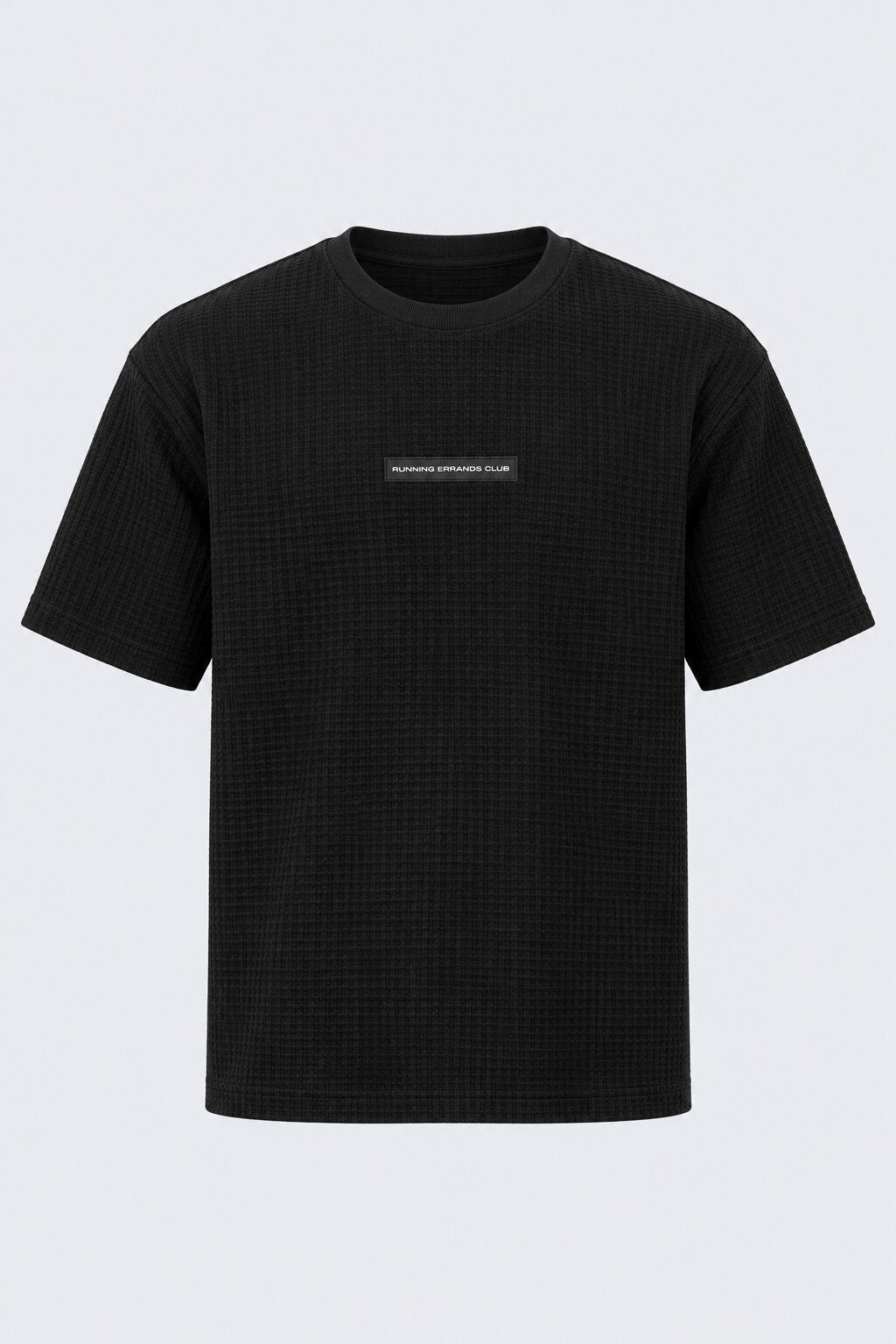 Mens Black Cotton Blend Regular Fit T-Shirt - Image 7