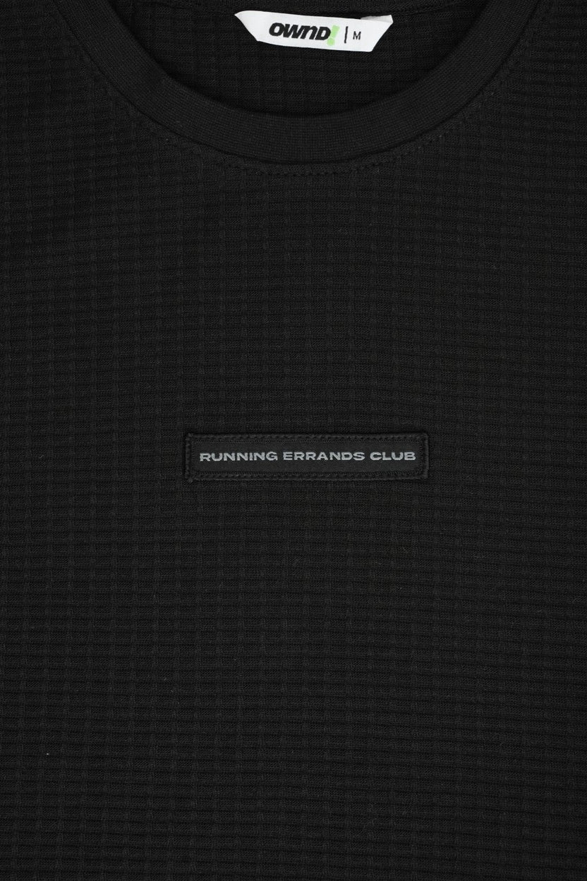 Mens Black Cotton Blend Regular Fit T-Shirt - Image 8