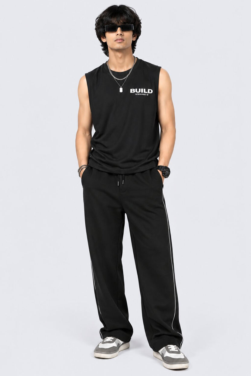 Mens Black Graphic Regular Fit T-Shirt - Image 6