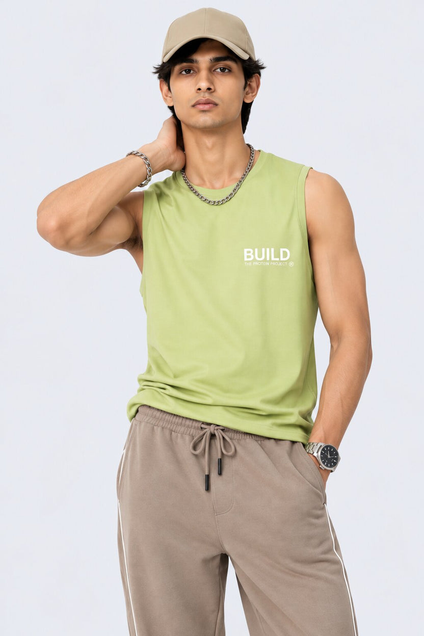 Mens Light Green Regular Fit T-Shirt - Image 1