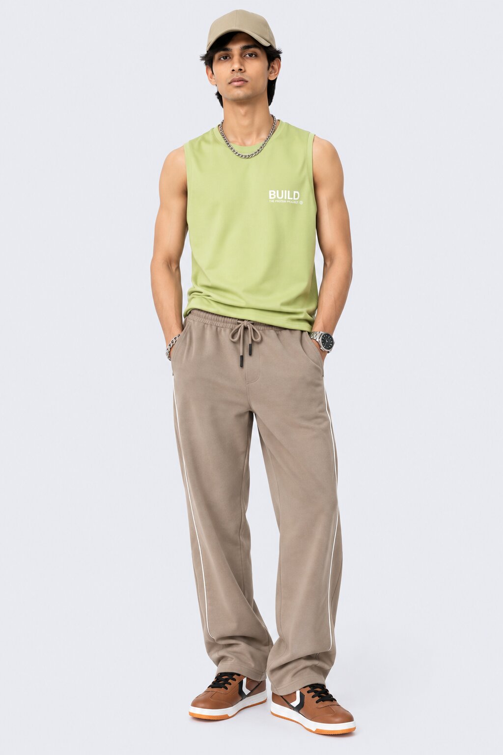 Mens Light Green Regular Fit T-Shirt - Image 6