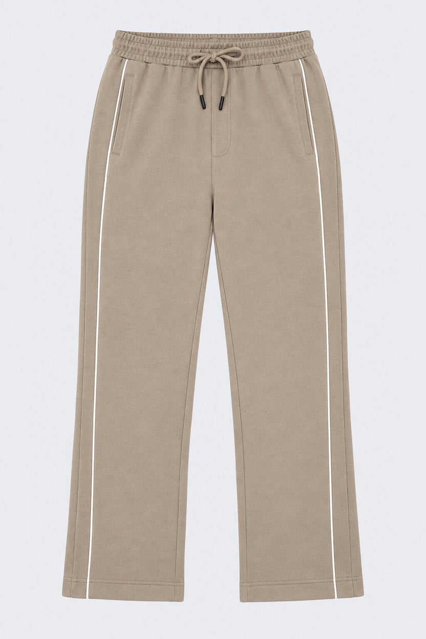 Mens Beige Relaxed Fit Track Pant - Image 7