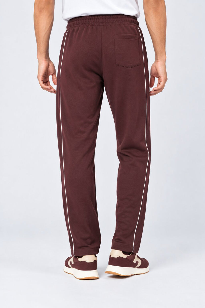 Mens Maroon Relaxed Fit Track Pant - Image 5