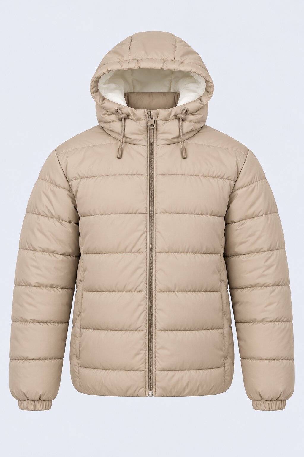 Mens Beige Winter Bomber Jacket - Image 7