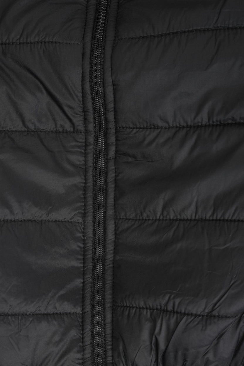 Mens Black Hooded Bomber Jacket - Image 8