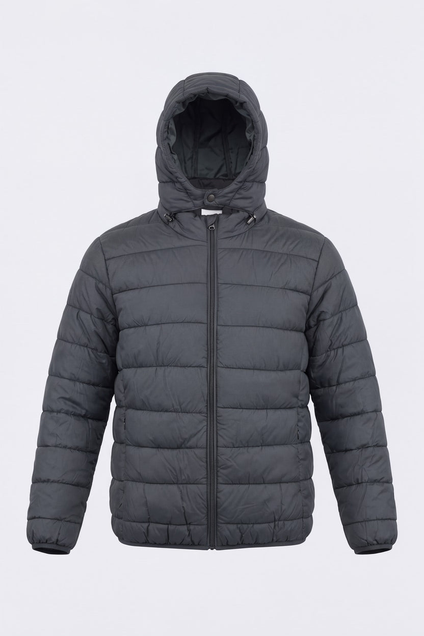 Mens Teal Hooded Winter Bomber Jacket - Image 7