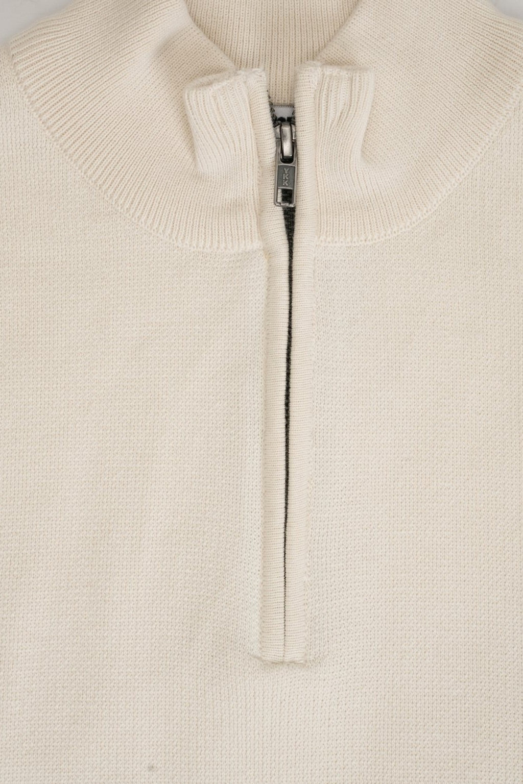 Mens Cream Cotton Blend Relaxed Fit Pullover - Image 8