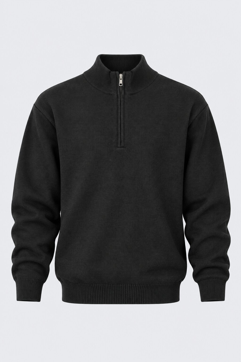 Mens Charcoal Cotton Blend Relaxed Fit Pullover - Image 7