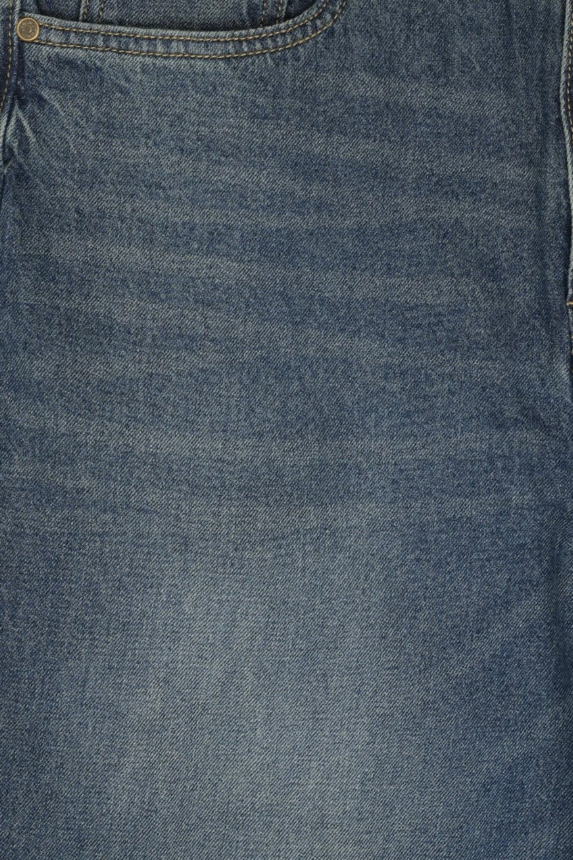 Mens Blue Denim Cotton Baggy Fit Jeans - Image 8