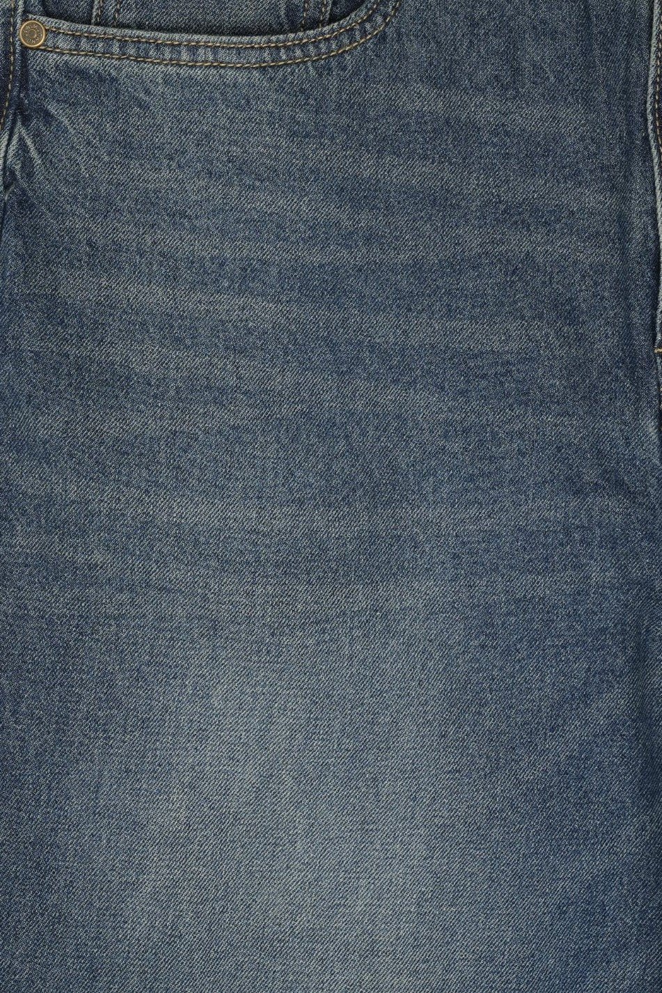Mens Blue Denim Cotton Baggy Fit Jeans - Image 8