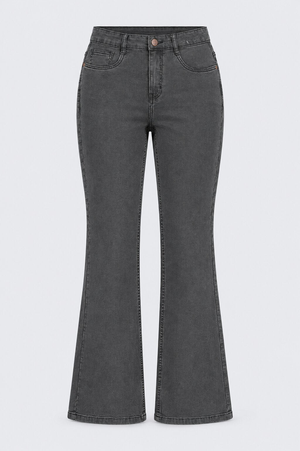 Womens Charcoal Bootcut Fit Jeans - Image 7