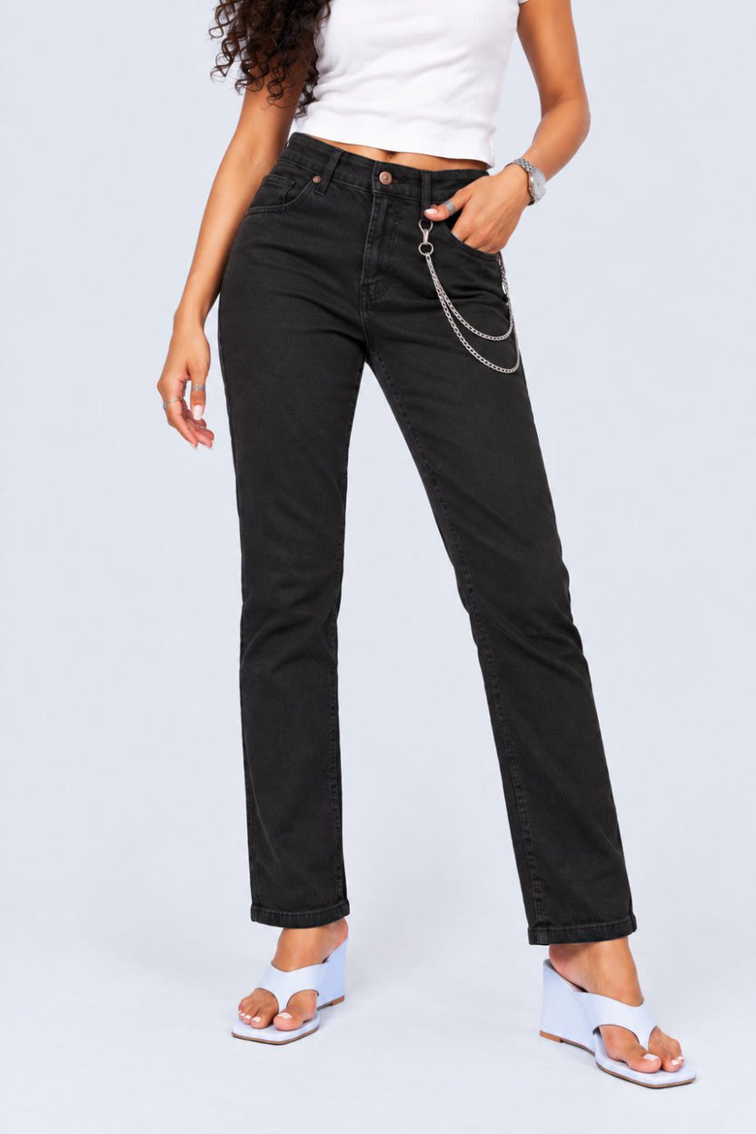Womens Black Skinny Fit Jeans - Image 2