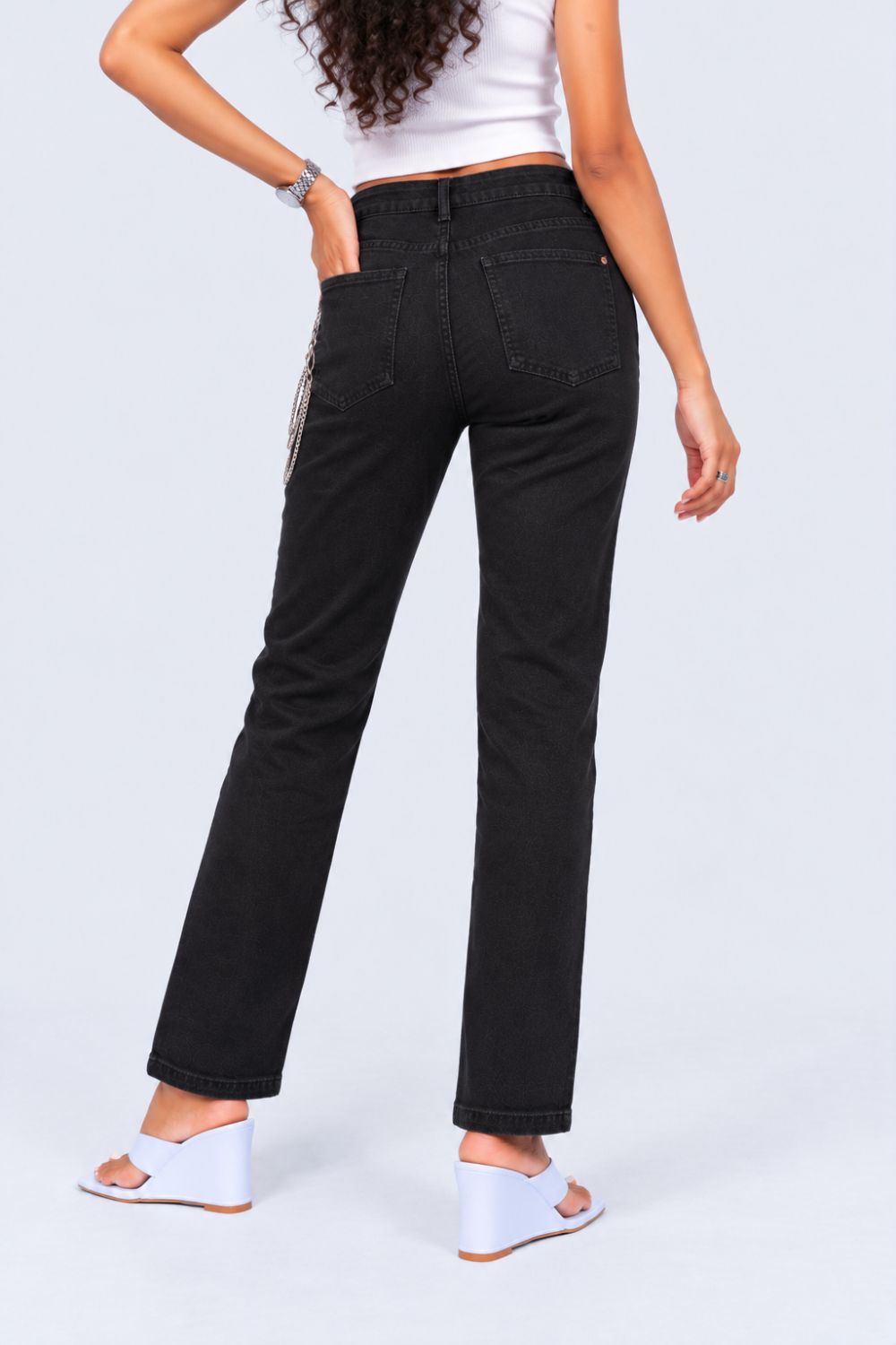 Womens Black Skinny Fit Jeans - Image 5