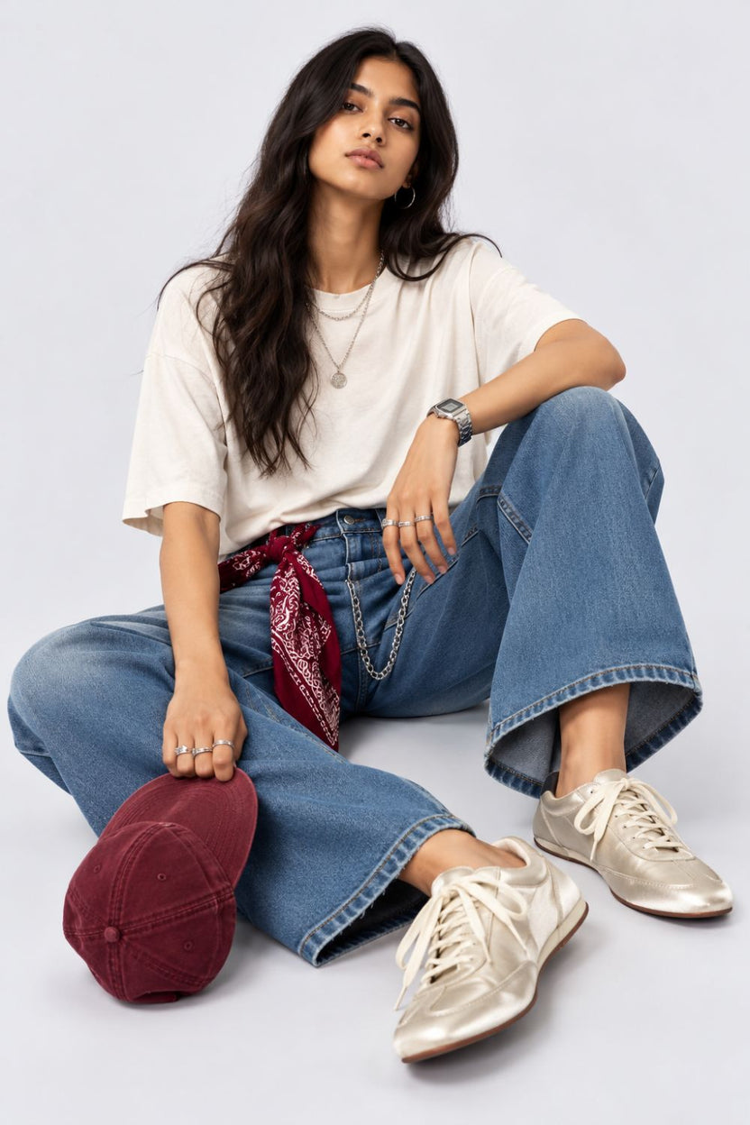 Womens Light Blue Flared Jeans - Image 6