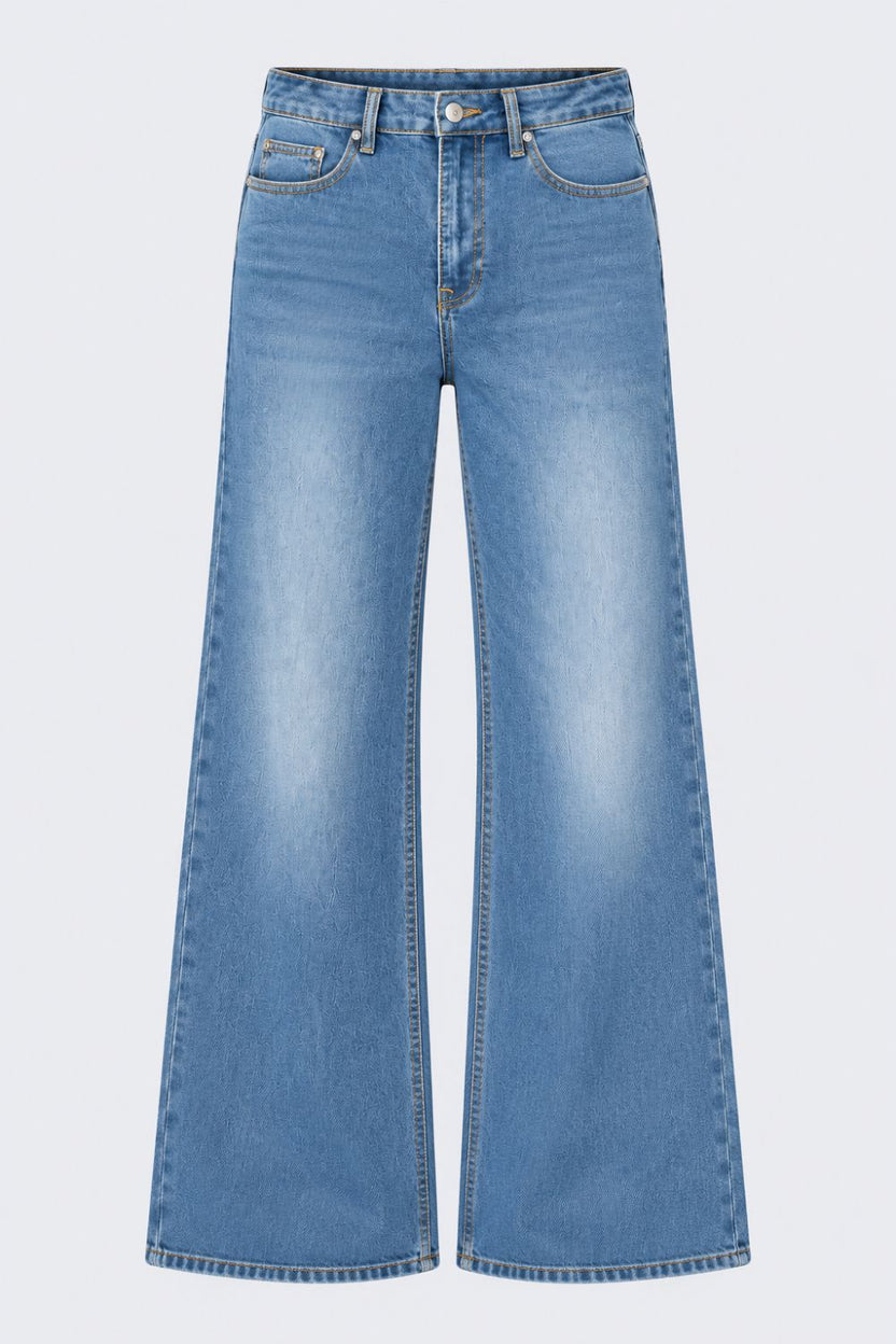 Womens Light Blue Flared Jeans - Image 7