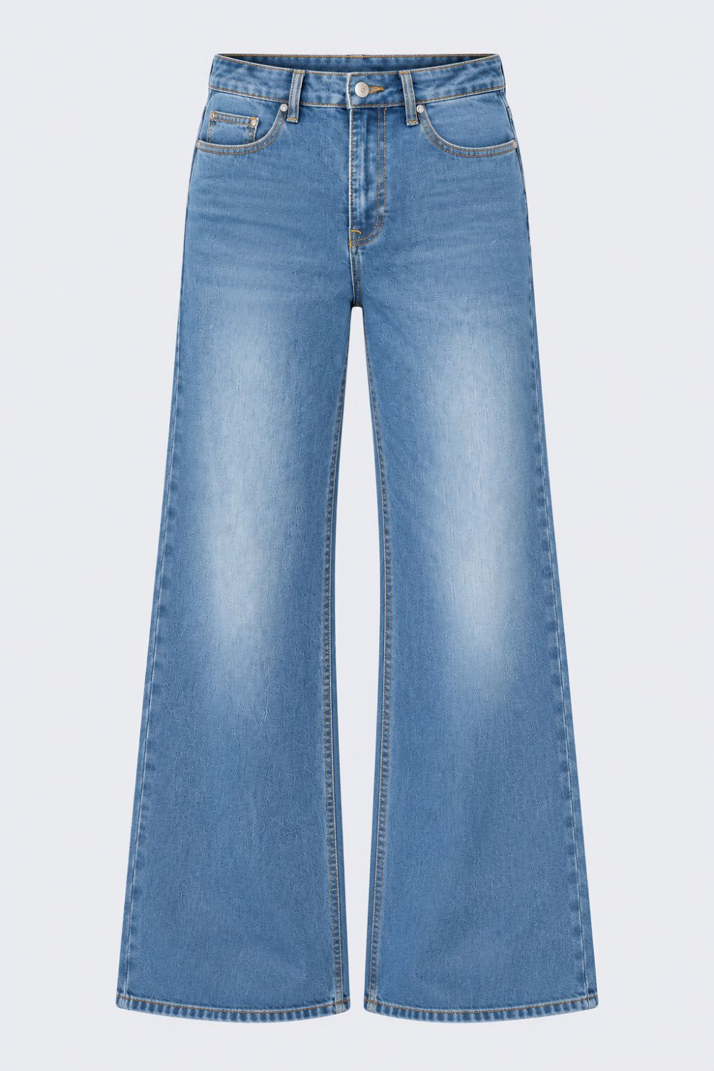 Womens Light Blue Flared Jeans - Image 7