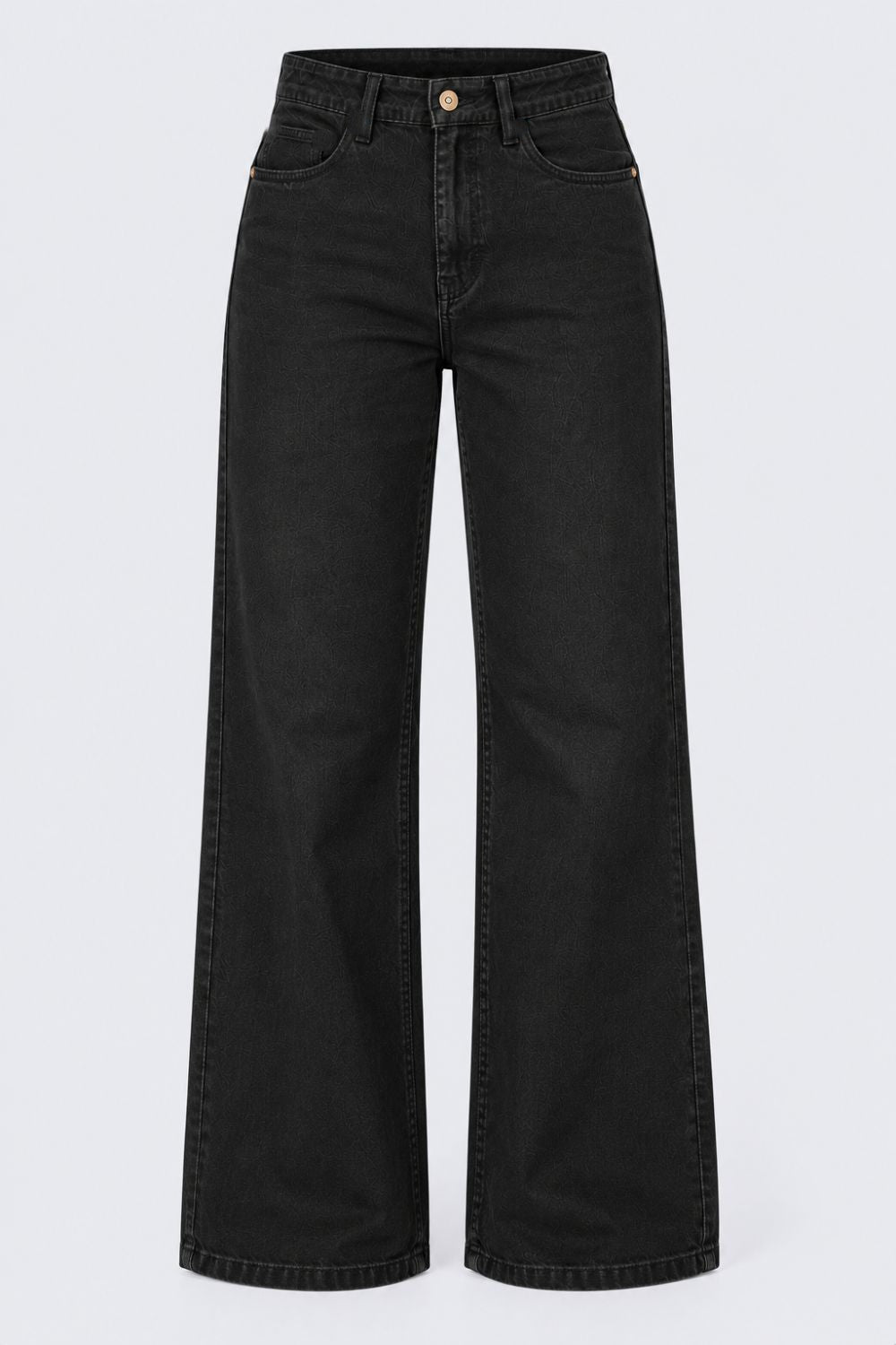 Womens Black Mini Flare Jeans - Image 7