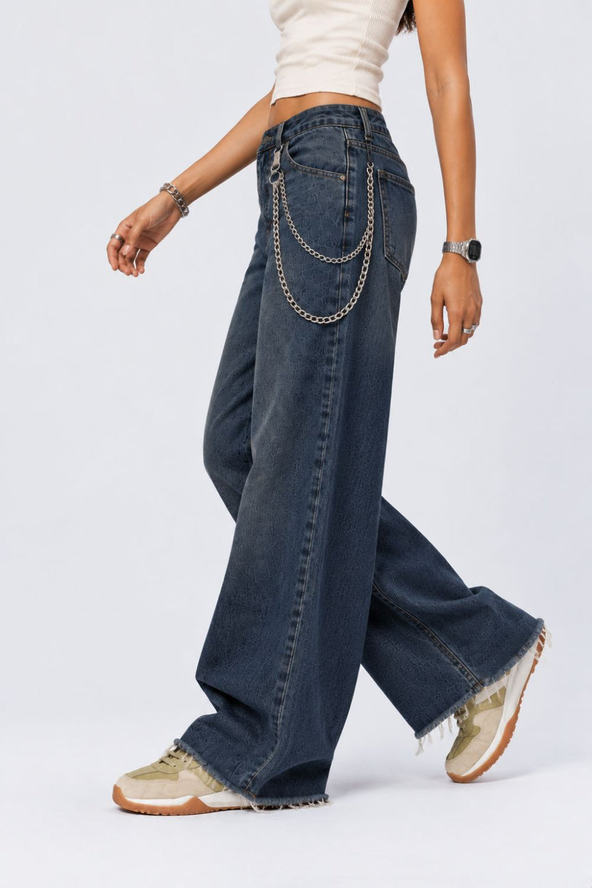 Womens Blue Regular Fit Jeans With 5 Pocket - Image 4