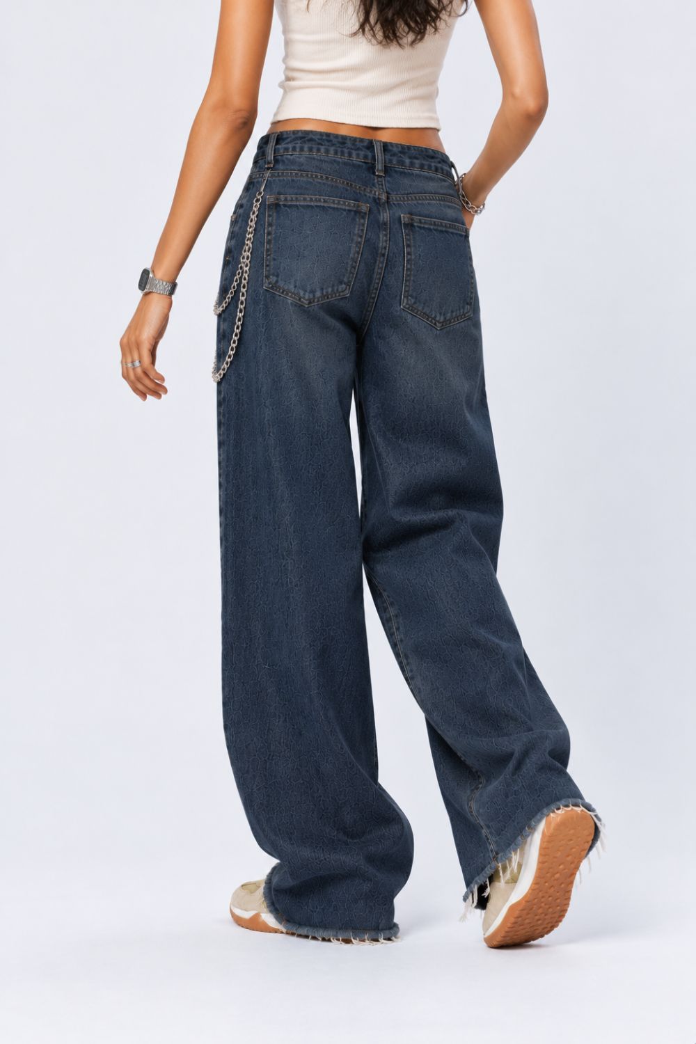Womens Blue Regular Fit Jeans With 5 Pocket - Image 5