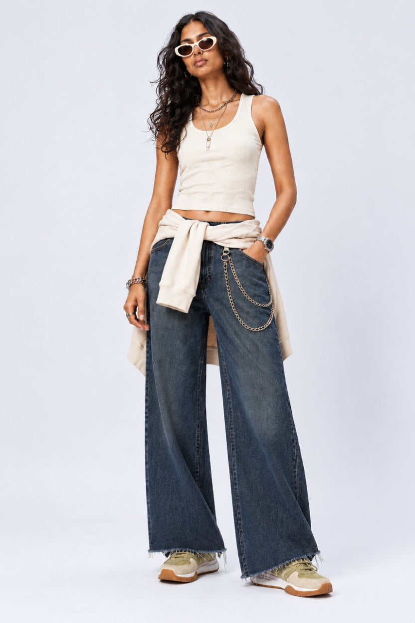 Womens Blue Regular Fit Jeans With 5 Pocket - Image 6