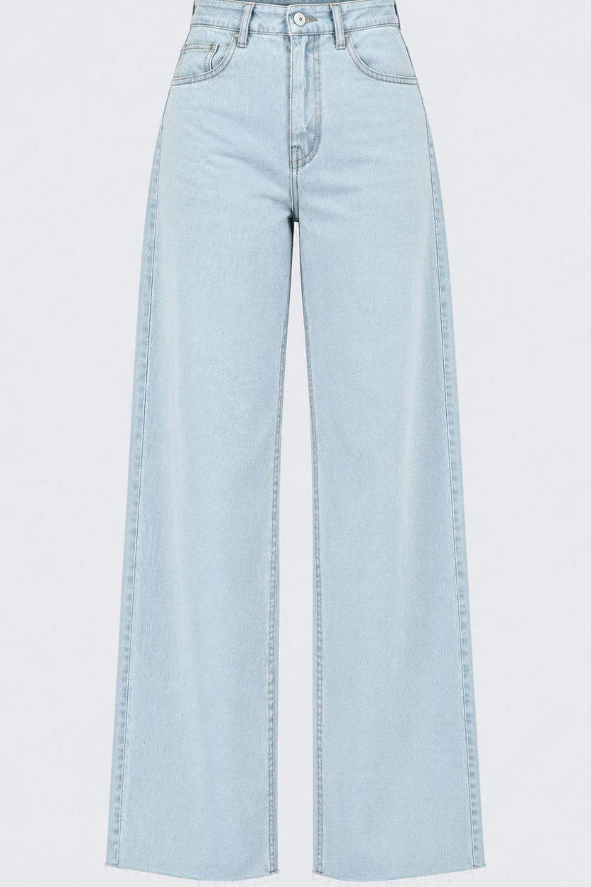Womens Light Blue Regular Fit Jeans With 5 Pocket - Image 7