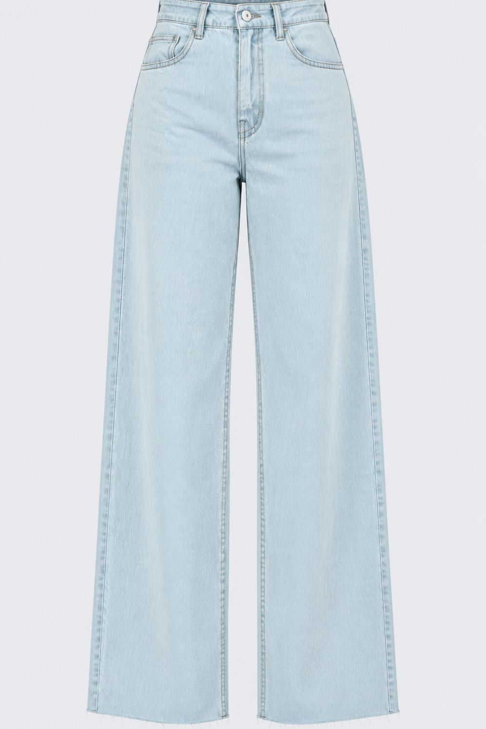 Womens Light Blue Regular Fit Jeans With 5 Pocket - Image 7