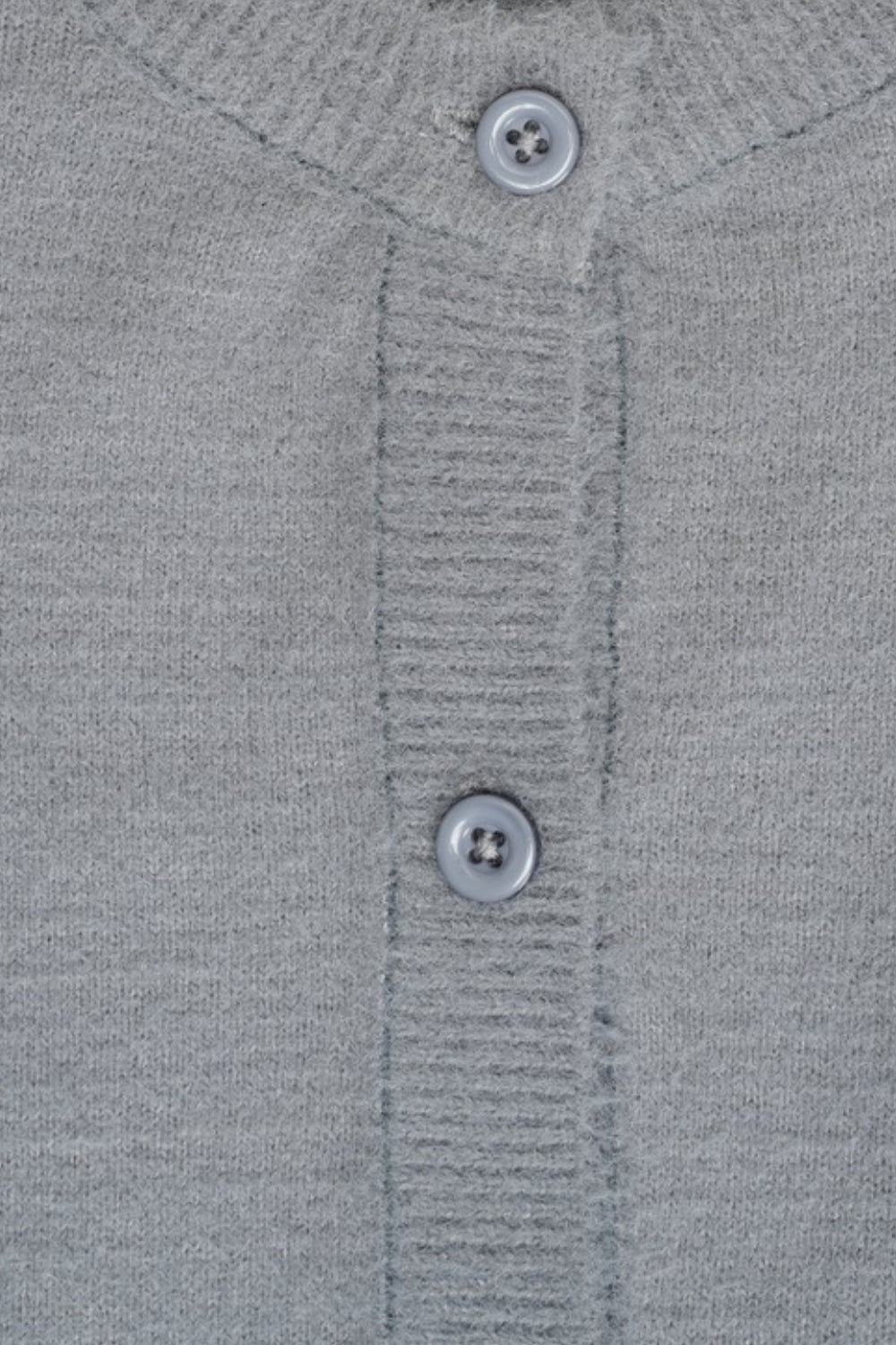 Womens Grey Ruffle Hem Furry Top - Image 8