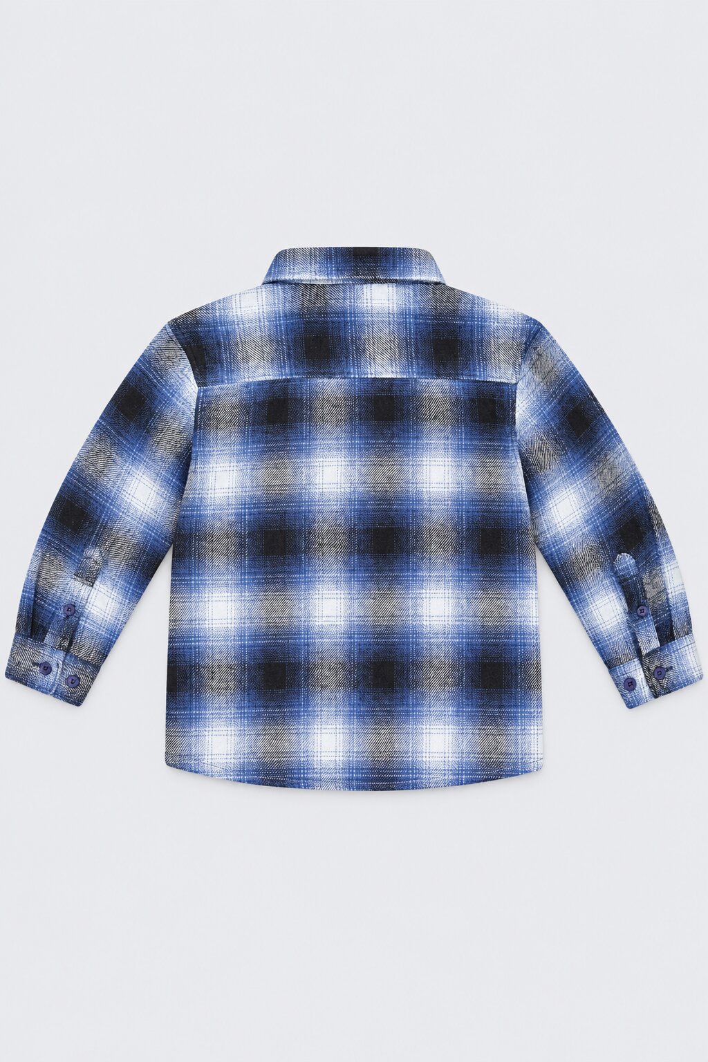 Boys Navy Checked Casual Shirt - Image 4