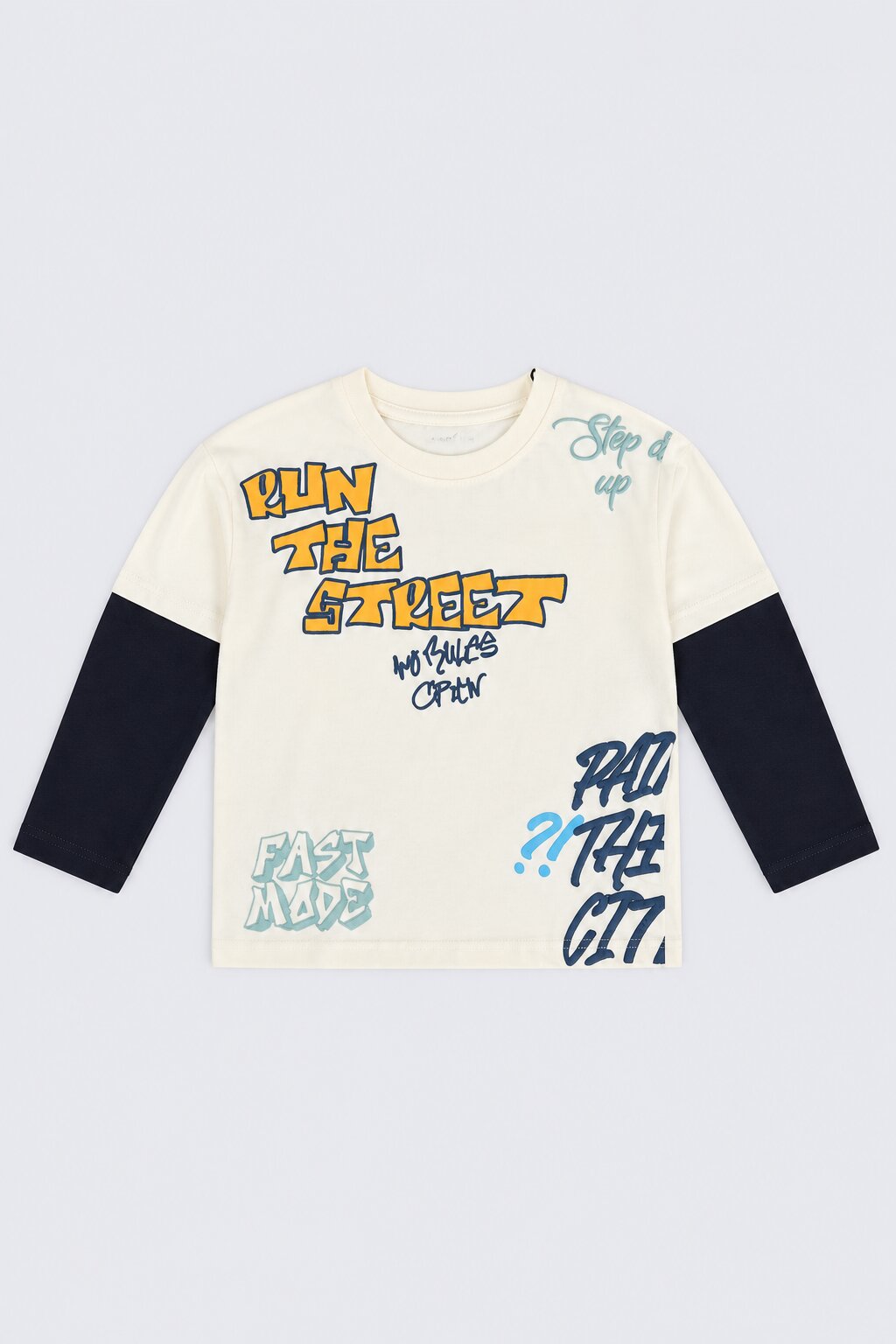 Boys Off White Graphic Print T-Shirt - Image 2