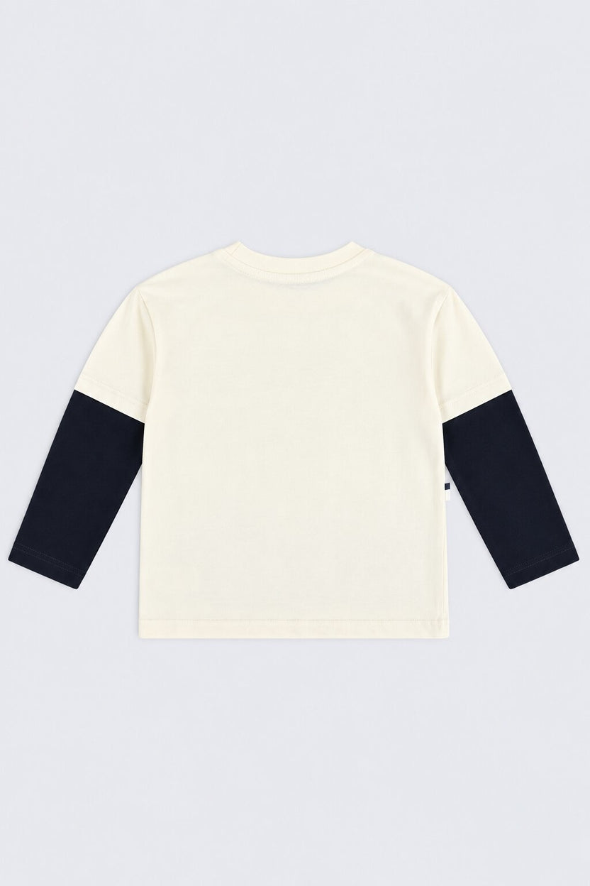 Boys Off White Graphic Print T-Shirt - Image 4